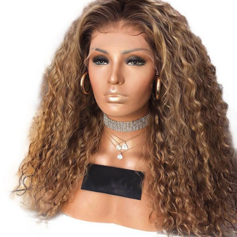 Popswig Synthetic Hair Women Curly 24 Inches 120% Wigs