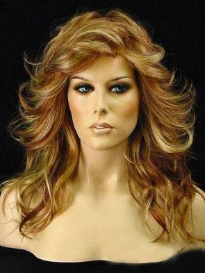 Popswig Lace Front Cap Human Hair Wavy 120% 18 Inches Wigs