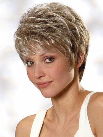 Popswig Monofilamento recto Top Lace Front Cap Cabello humano 8 pulgadas 120% Pelucas